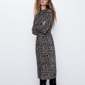 zara cheetah print dress